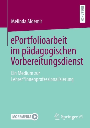 Buchcover und Innenansicht für das Buch: ePortfolioarbeit im pädagogischen Vorbereitungsdienst