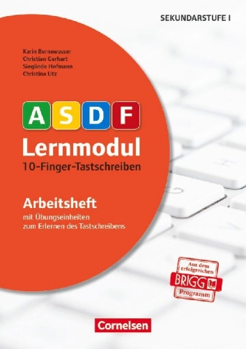 Buchcover und Innenansicht für das Buch: 10-Finger-Tastschreiben. Arbeitsheft