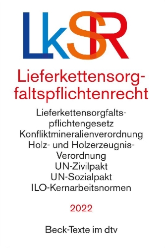 Buchcover und Innenansicht für das Buch: Lieferkettensorgfaltspflichtenrecht