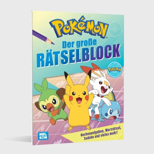 Buchcover und Innenansicht für das Buch: Pokémon Activity-Buch: Der große Rätselblock