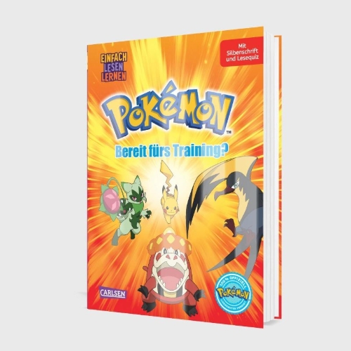 Buchcover und Innenansicht für das Buch: Pokémon Erstlesebuch: Bereit fürs Training?