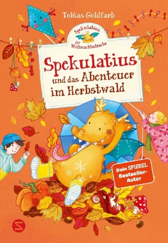 Buchcover und Innenansicht für das Buch: Spekulatius, der Weihnachtsdrache. Spekulatius und das Abenteuer im Herbstwald