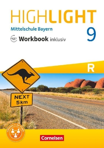 Buchcover und Innenansicht für das Buch: Highlight 9. Jahrgangsstufe - Mittelschule Bayern - Workbook inklusiv mit Audios online