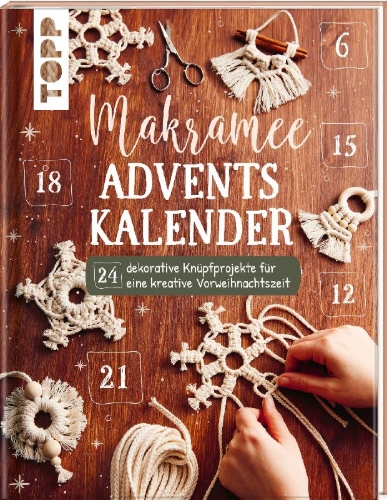 Buchcover und Innenansicht für das Buch: Makramee Adventskalender