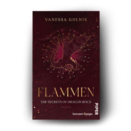 Buchcover und Innenansicht für das Buch: Flammen - The Secrets of Dracon Rock