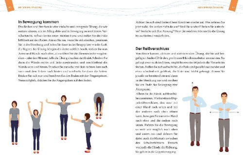 Buchcover und Innenansicht für das Buch: Meditieren für Einsteiger + Meditations-CD