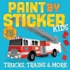 Buchcover und Innenansicht für das Buch: Paint by Sticker Kids (Official): Trucks Trains & More