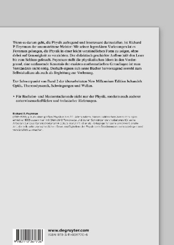 Buchcover und Innenansicht für das Buch: Feynman-Vorlesungen über Physik, Band 2, Strahlung und Wärme