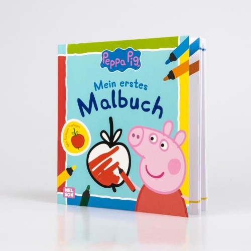 Buchcover und Innenansicht für das Buch: Peppa Wutz Ausmalbilder: Mein erstes Malbuch