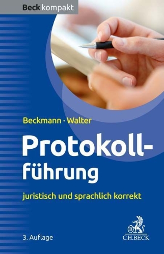 Buchcover und Innenansicht für das Buch: Protokollführung