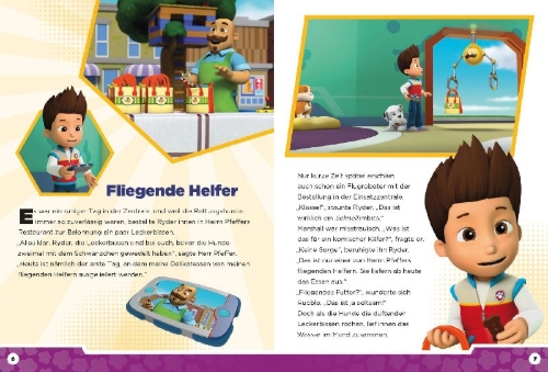 Buchcover und Innenansicht für das Buch: PAW Patrol: Die schönsten Geschichten aus der Abenteuerbucht