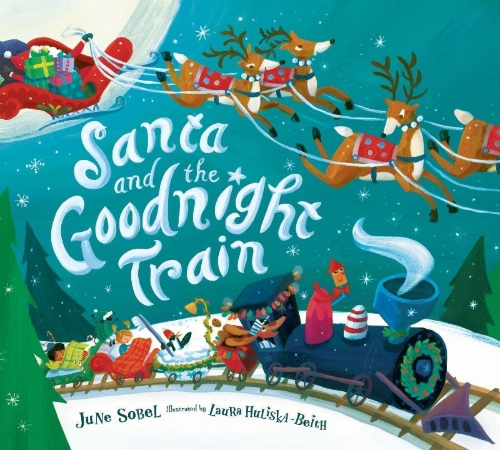Buchcover und Innenansicht für das Buch: Santa and the Goodnight Train