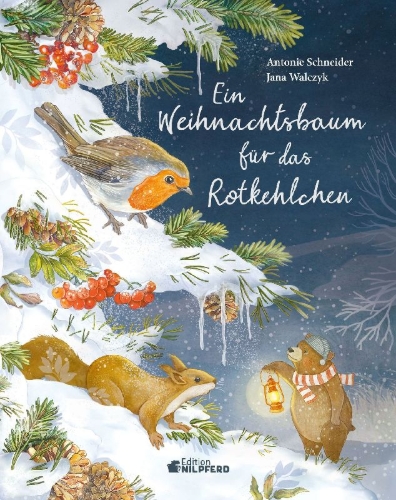 Buchcover und Innenansicht für das Buch: Ein Weihnachtsbaum für das Rotkehlchen