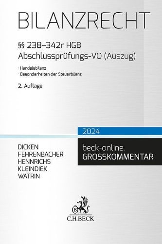 Buchcover und Innenansicht für das Buch: Bilanzrecht