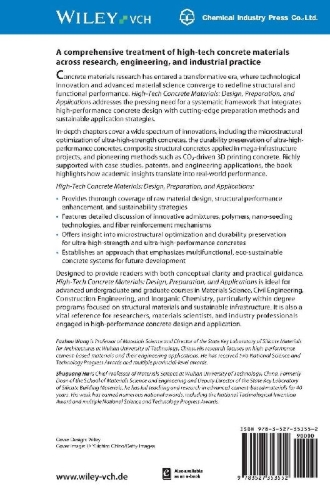 Buchcover und Innenansicht für das Buch: High-Tech Concrete Materials