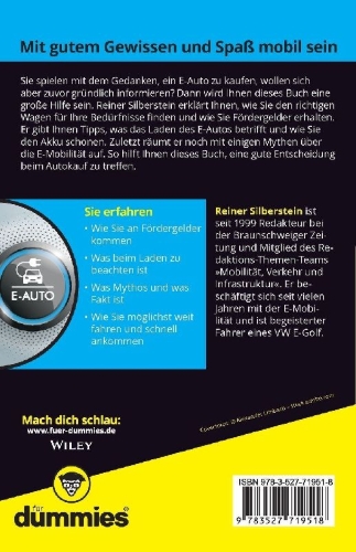Buchcover und Innenansicht für das Buch: Ein E-Auto kaufen für Dummies