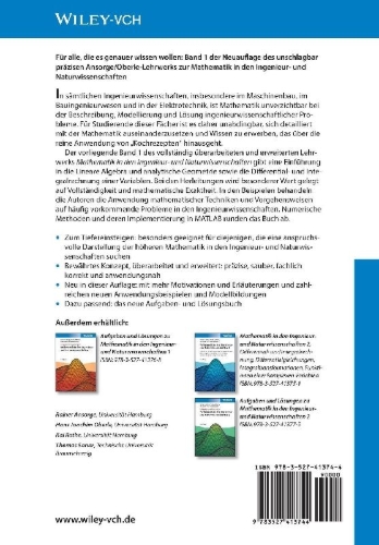 Buchcover und Innenansicht für das Buch: Mathematik in den Ingenieur- und Naturwissenschaften 1