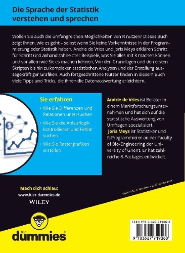 Buchcover und Innenansicht für das Buch: R für Dummies