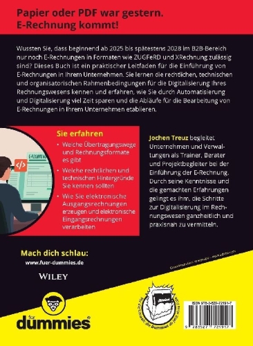 Buchcover und Innenansicht für das Buch: E-Rechnungen für Dummies