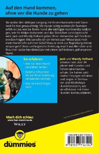 Buchcover und Innenansicht für das Buch: Hunde richtig erziehen für Dummies