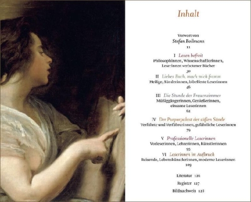 Buchcover und Innenansicht für das Buch: Frauen, die lesen, sind gefährlich und klug