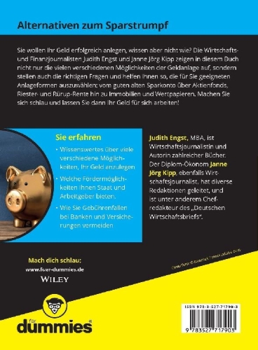 Buchcover und Innenansicht für das Buch: Geldanlage für Dummies