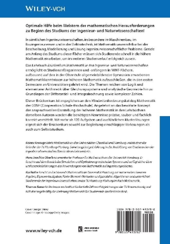 Buchcover und Innenansicht für das Buch: Brückenkurs Mathematik in den Ingenieur- und Naturwissenschaften