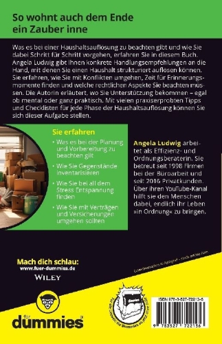 Buchcover und Innenansicht für das Buch: Haushaltsauflösung für Dummies