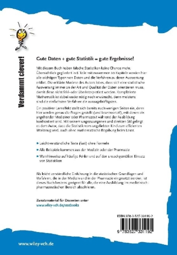 Buchcover und Innenansicht für das Buch: Statistik für Mediziner und Pharmazeuten