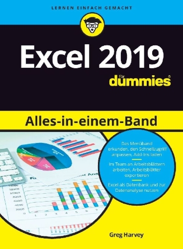Buchcover und Innenansicht für das Buch: Excel 2019 Alles in einem Band für Dummies