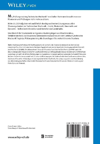 Buchcover und Innenansicht für das Buch: Prüfungstraining Technische Mechanik