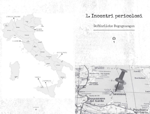 Buchcover und Innenansicht für das Buch: Langenscheidt Krimi zweisprachig Italienisch (A2/B1) - Incontri pericolosi