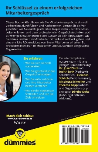 Buchcover und Innenansicht für das Buch: Mitarbeitergespräche führen für Dummies