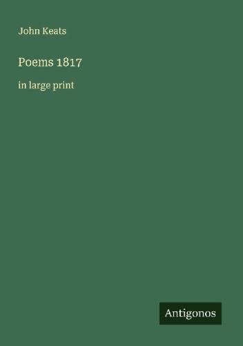 Buchcover und Innenansicht für das Buch: Poems 1817