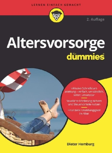 Buchcover und Innenansicht für das Buch: Altersvorsorge für Dummies