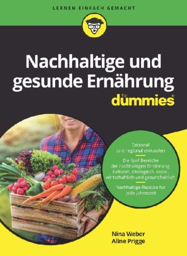 Buchcover und Innenansicht für das Buch: Nachhaltige und gesunde Ernährung für Dummies