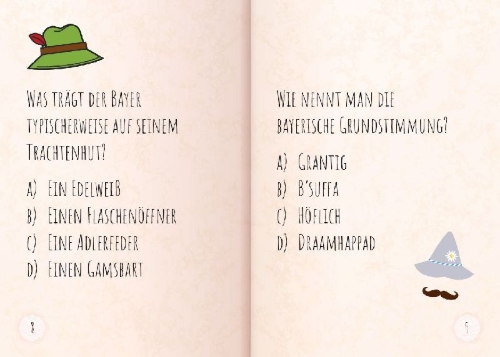 Buchcover und Innenansicht für das Buch: Der ultimative Einbürgerungstest für Bayern