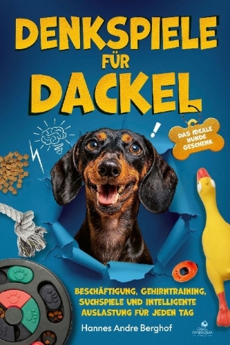 Buchcover und Innenansicht für das Buch: Denkspiele für Dackel