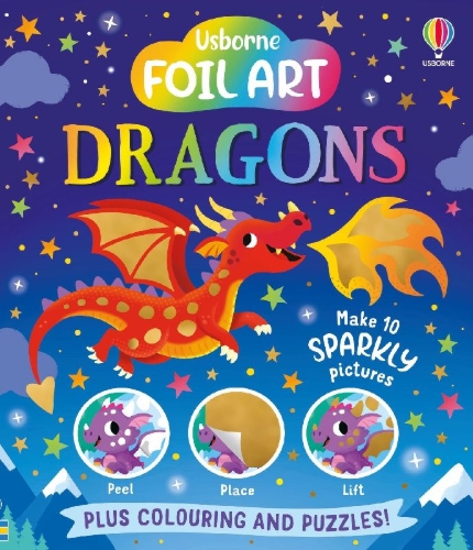 Buchcover und Innenansicht für das Buch: Foil Art - Dragons