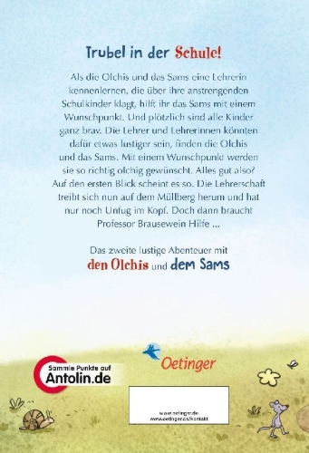 Buchcover und Innenansicht für das Buch: Die Olchis und das Sams 2. So schön, wenn man Freunde hat