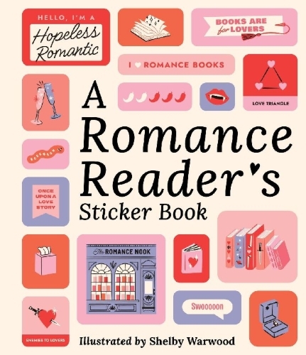 Buchcover und Innenansicht für das Buch: A Romance Reader's Sticker Book