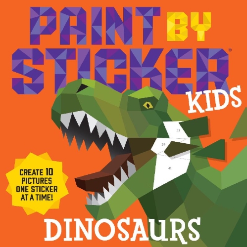 Buchcover und Innenansicht für das Buch: Paint by Sticker Kids: Dinosaurs