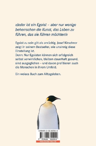 Buchcover und Innenansicht für das Buch: Die Kunst, ein Egoist zu sein