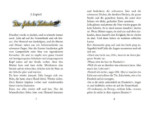 Buchcover und Innenansicht für das Buch: Hinter verzauberten Fenstern