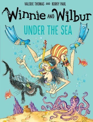 Buchcover und Innenansicht für das Buch: Winnie the Witch. Winnie & Wilbur Under the Sea