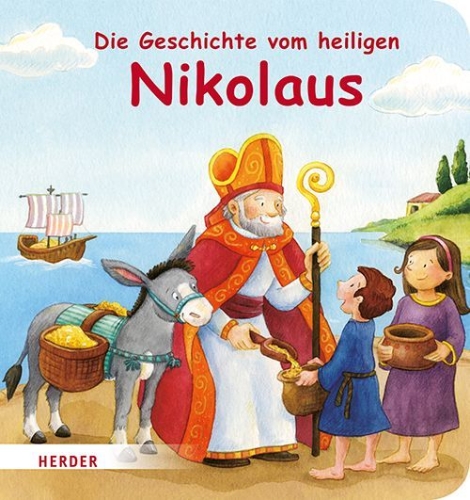 Buchcover und Innenansicht für das Buch: Die Geschichte vom heiligen Nikolaus