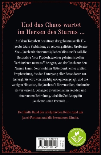 Buchcover und Innenansicht für das Buch: Das Vermächtnis der besonderen Kinder