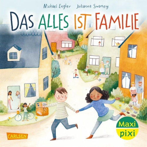 Buchcover und Innenansicht für das Buch: Maxi Pixi 430: Das alles ist Familie