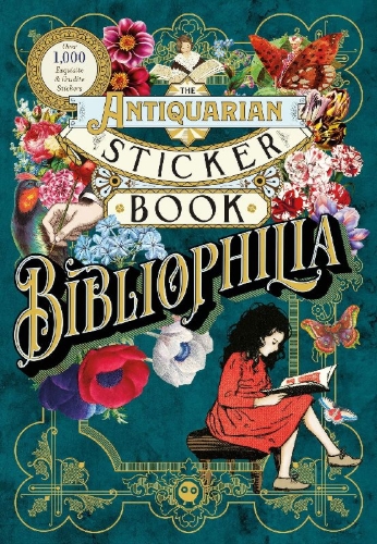 Buchcover und Innenansicht für das Buch: The Antiquarian Sticker Book: Bibliophilia