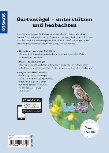 Buchcover und Innenansicht für das Buch: Vogelparadies Garten